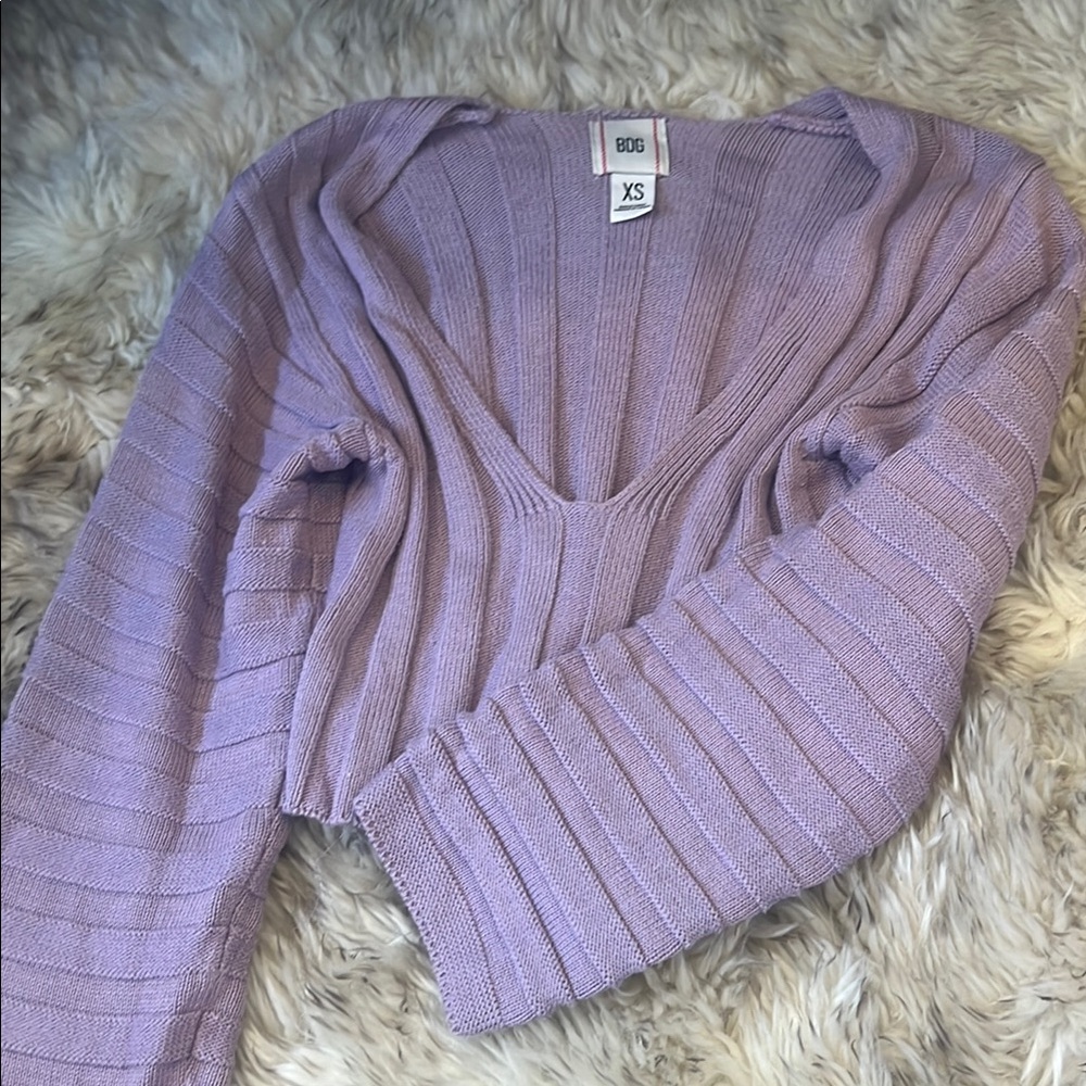 BDG Lavender Cropped Sweater